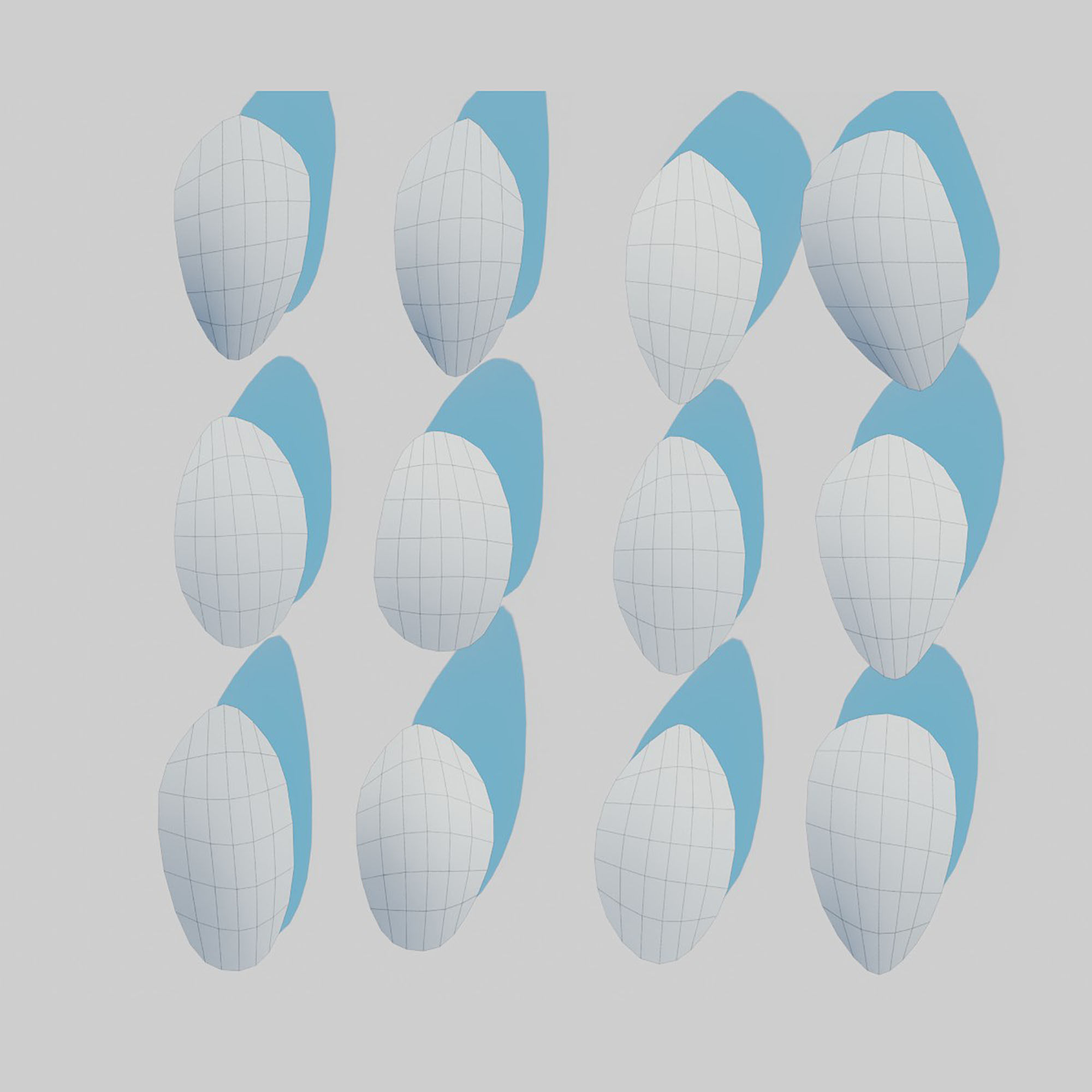 Red Tulip Petals Low-poly 3D model_9