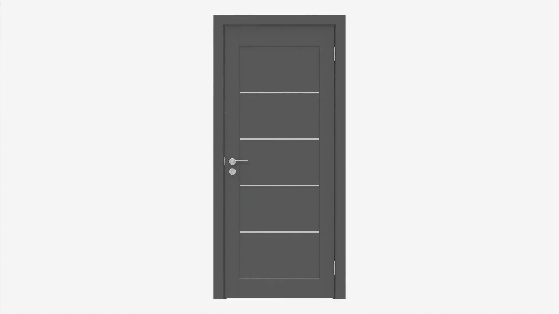 Modern Wooden Interior Door with Furniture 007 3D model_0