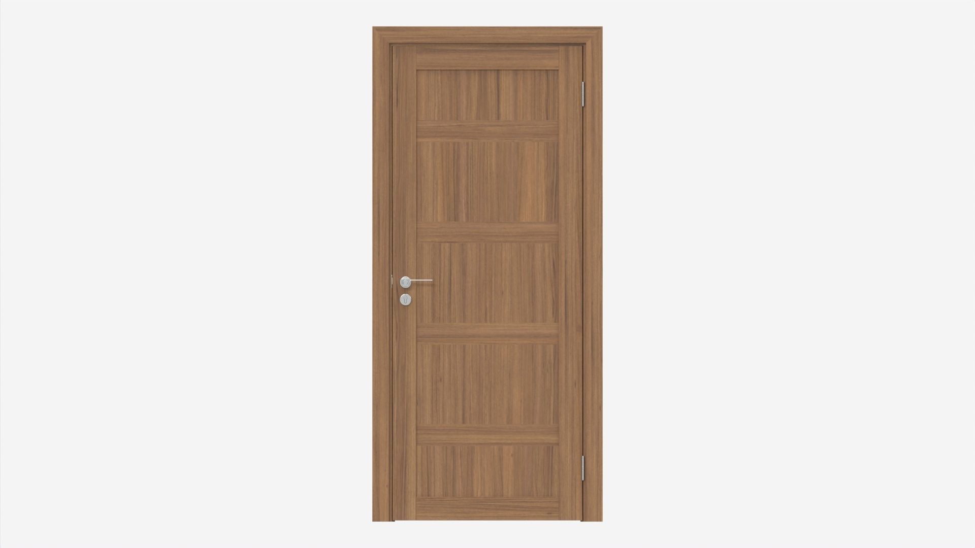 Modern Wooden Interior Door with Furniture 008 3D model_5