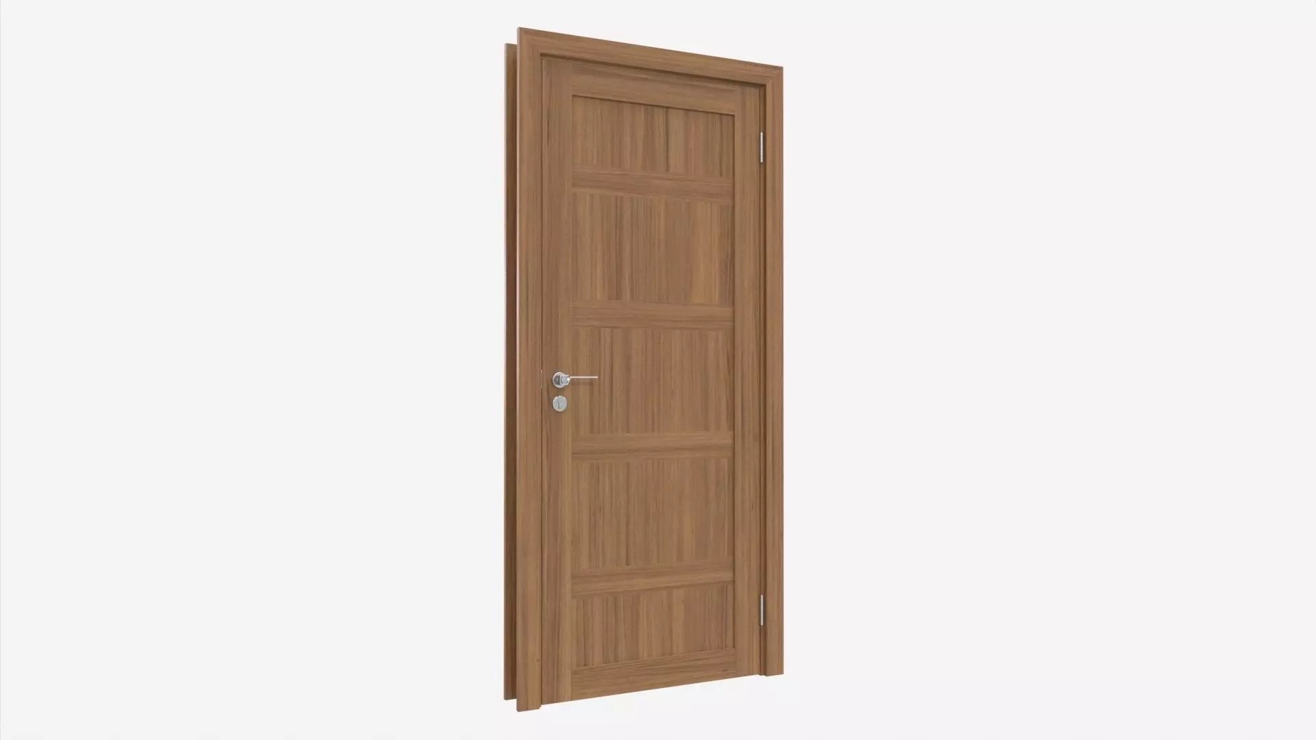 Modern Wooden Interior Door with Furniture 008 3D model_0