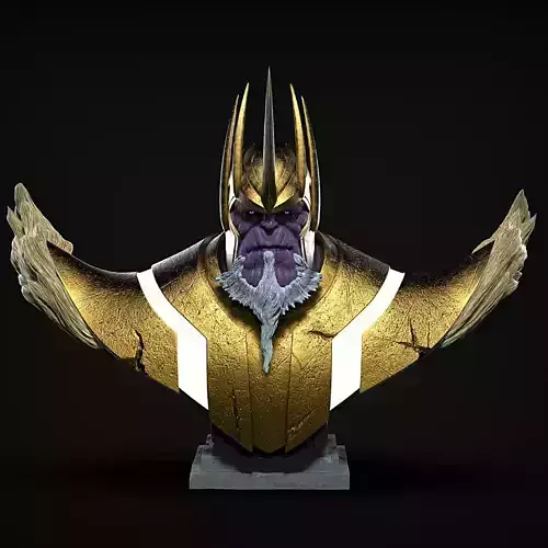 Old Thanos Bust Fan art 3D print model 3D print model