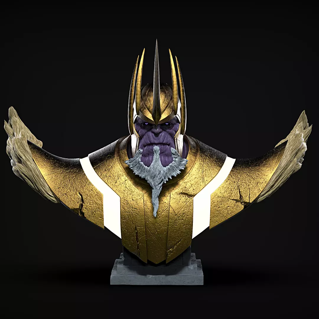 Old Thanos Bust Fan art 3D print model 3D print model_0