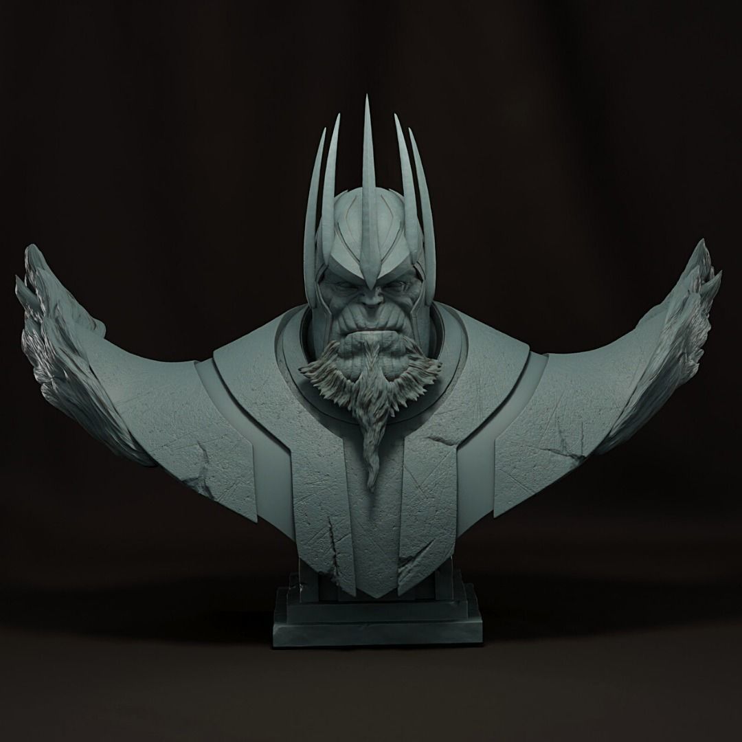 Old Thanos Bust Fan art 3D print model 3D print model_2