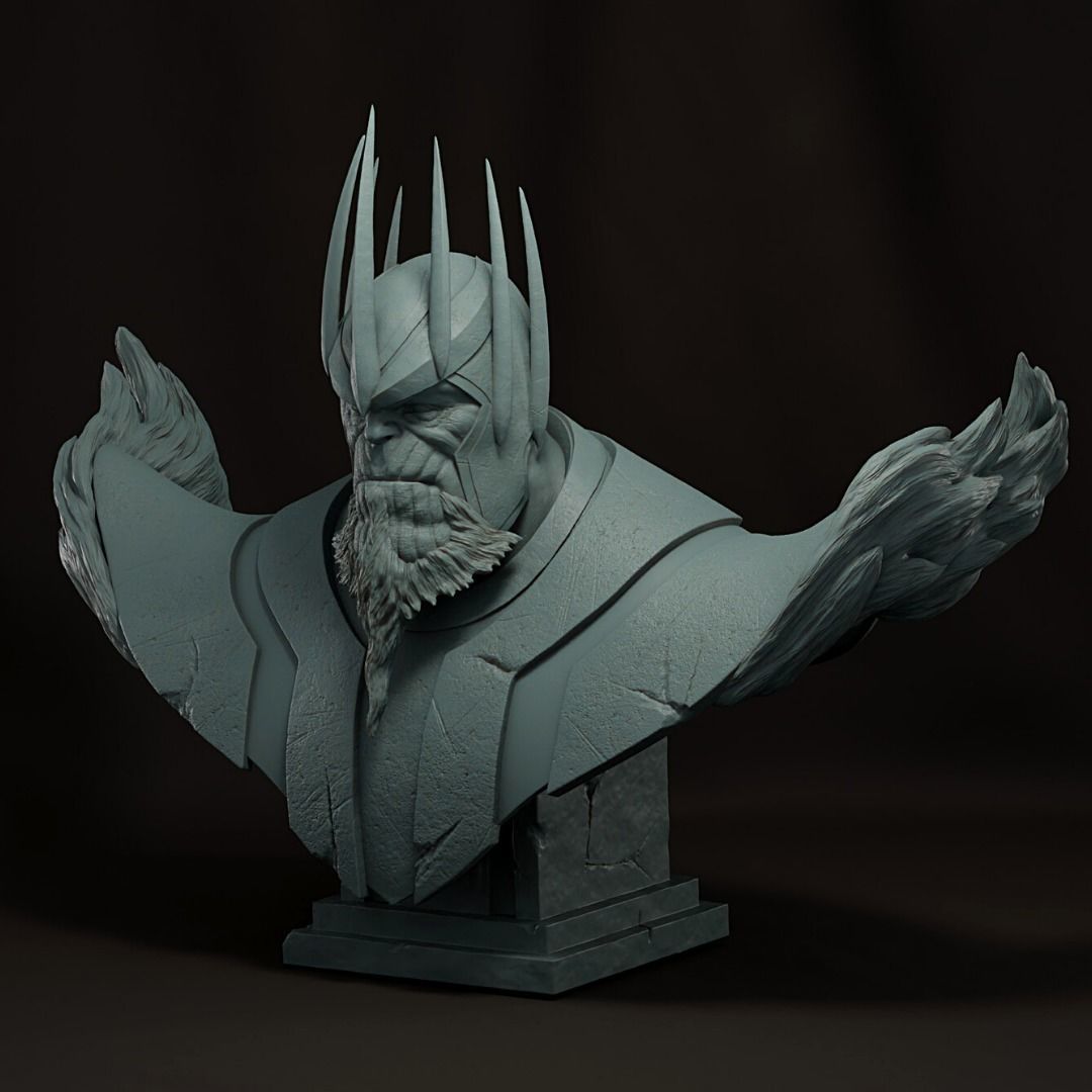 Old Thanos Bust Fan art 3D print model 3D print model_8
