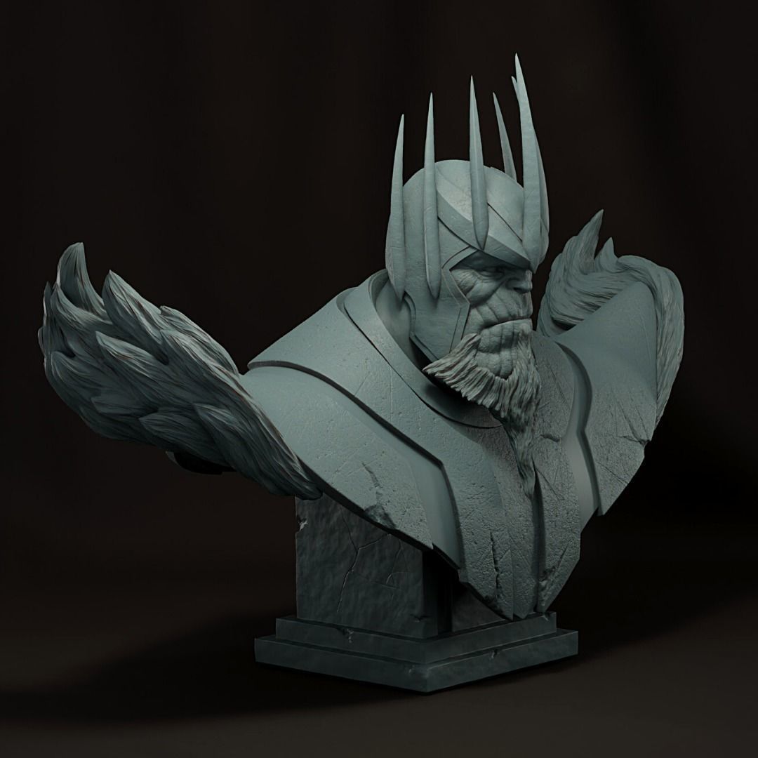 Old Thanos Bust Fan art 3D print model 3D print model_3