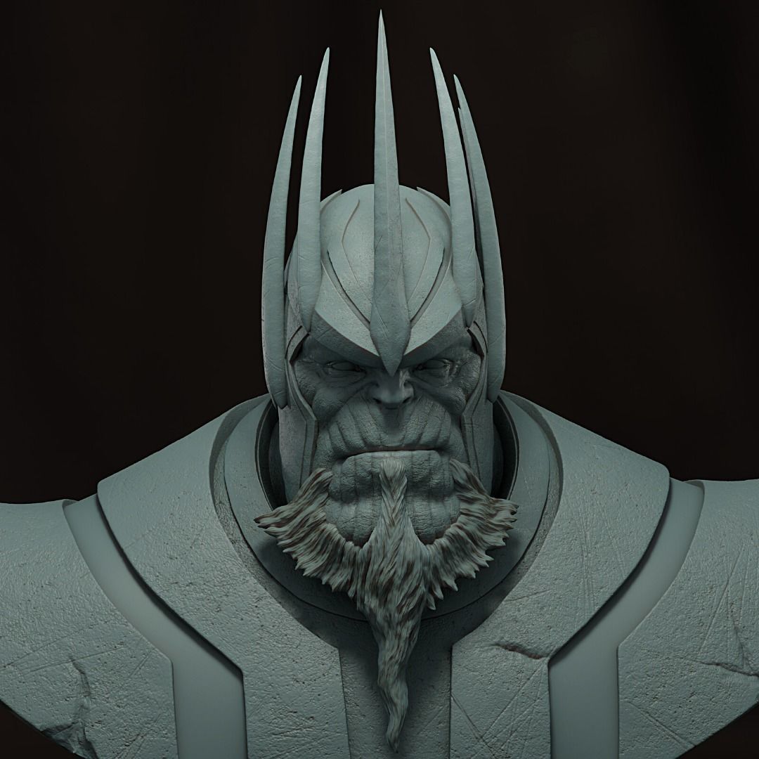 Old Thanos Bust Fan art 3D print model 3D print model_1