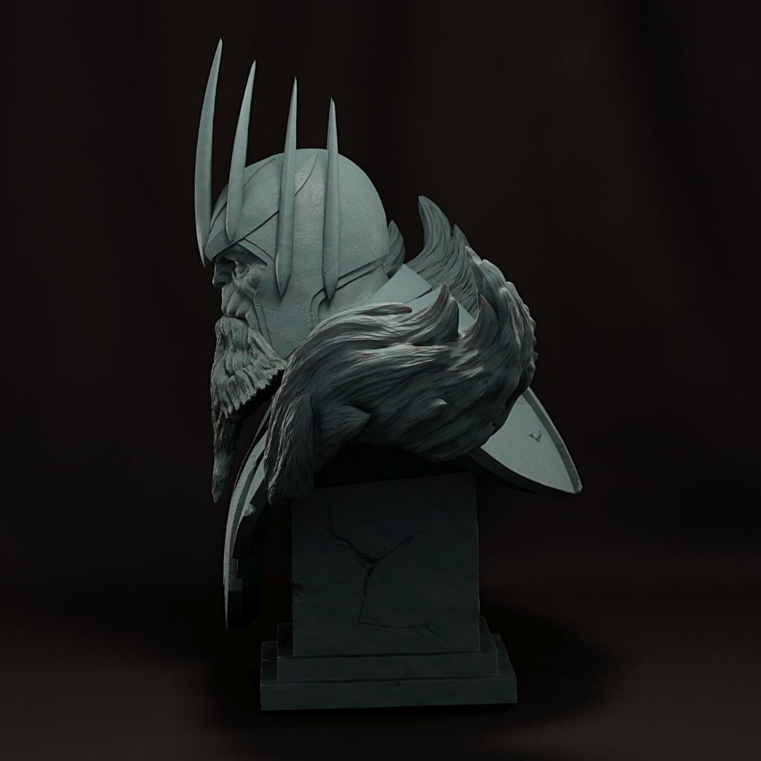 Old Thanos Bust Fan art 3D print model 3D print model_7