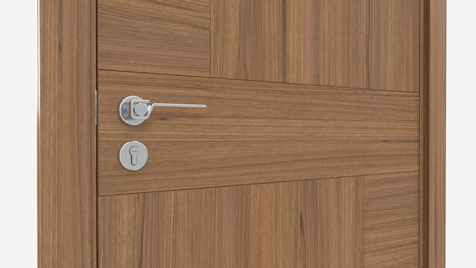 Modern Wooden Interior Door with Furniture 010 3D model_3