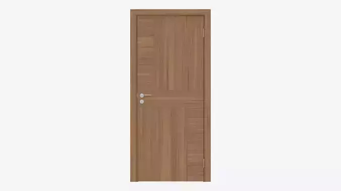 Modern Wooden Interior Door with Furniture 010 3D model