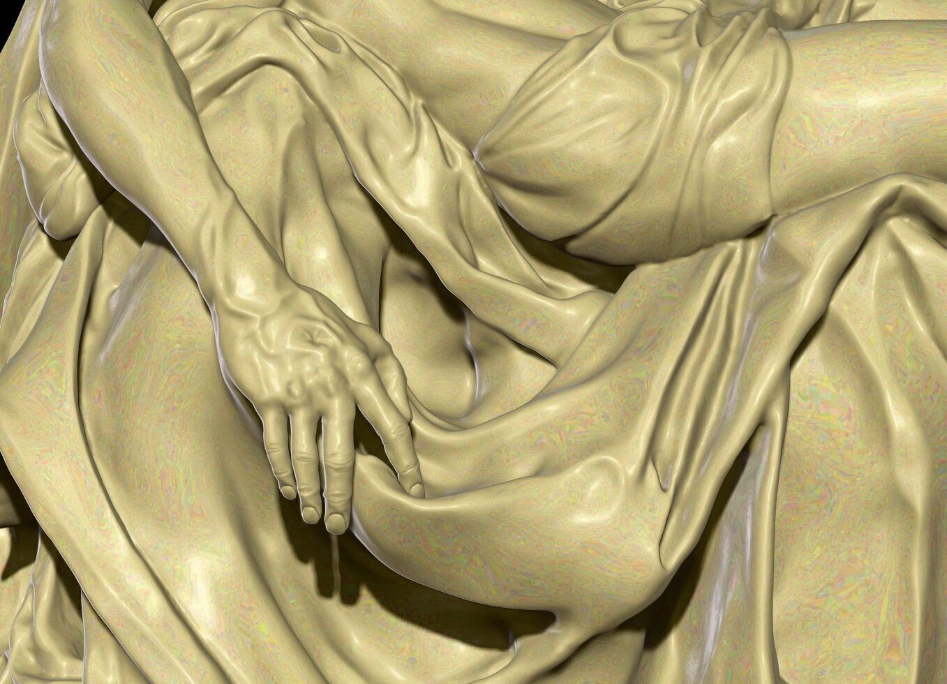 Pieta Michelangelo remastered full 3D print model_6