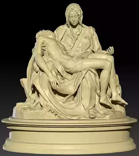 Pieta Michelangelo remastered full 3D print model