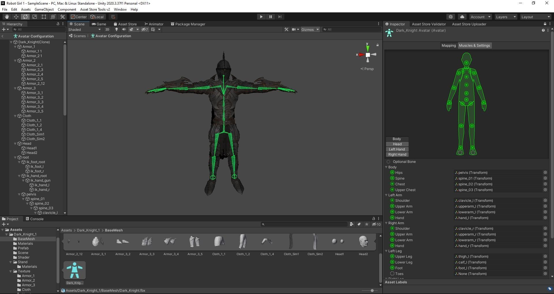 Dark Knight Low-poly 3D model_15
