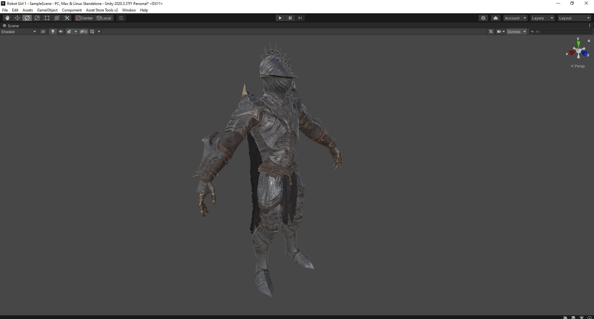 Dark Knight Low-poly 3D model_16