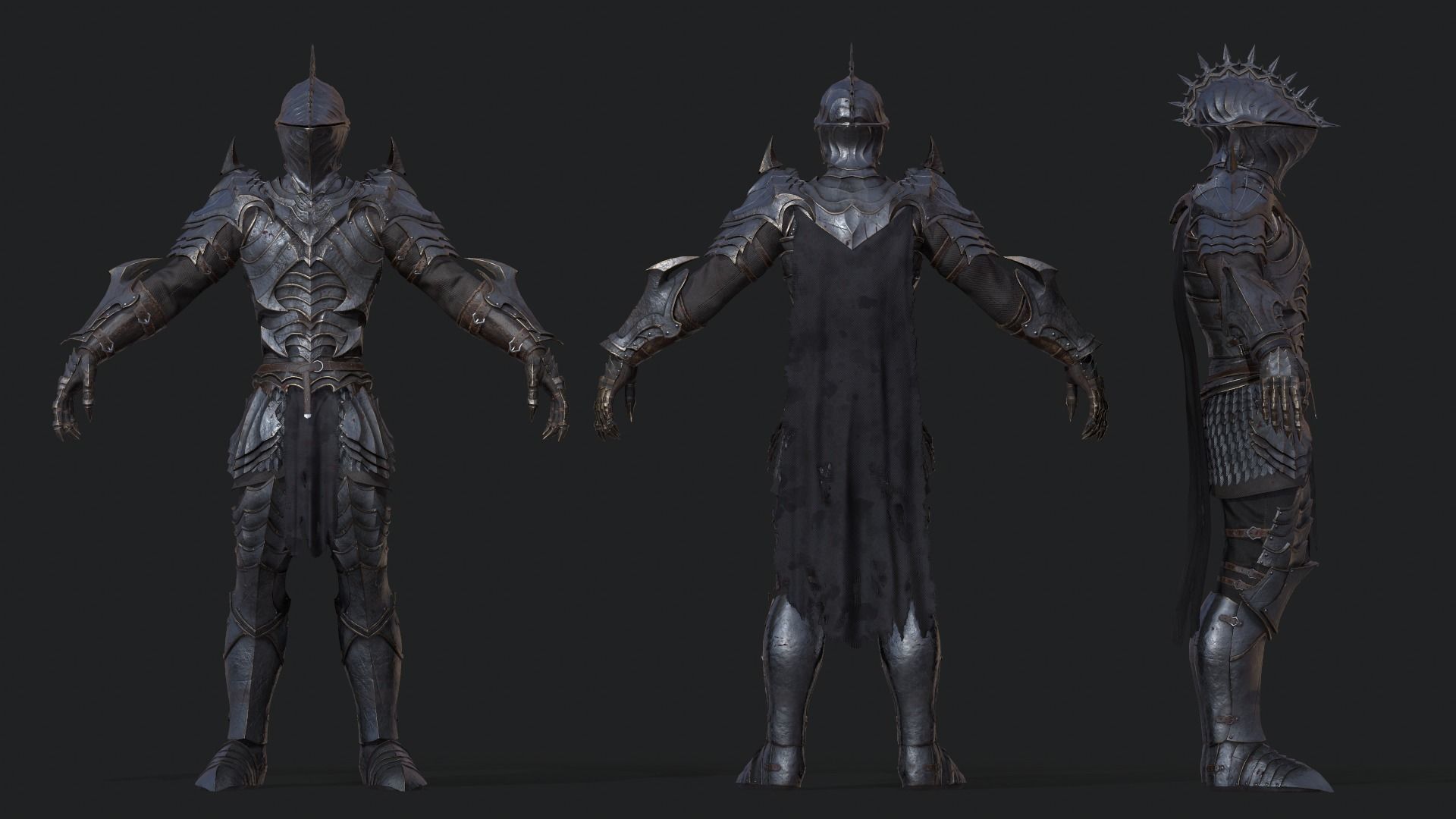 Dark Knight Low-poly 3D model_7