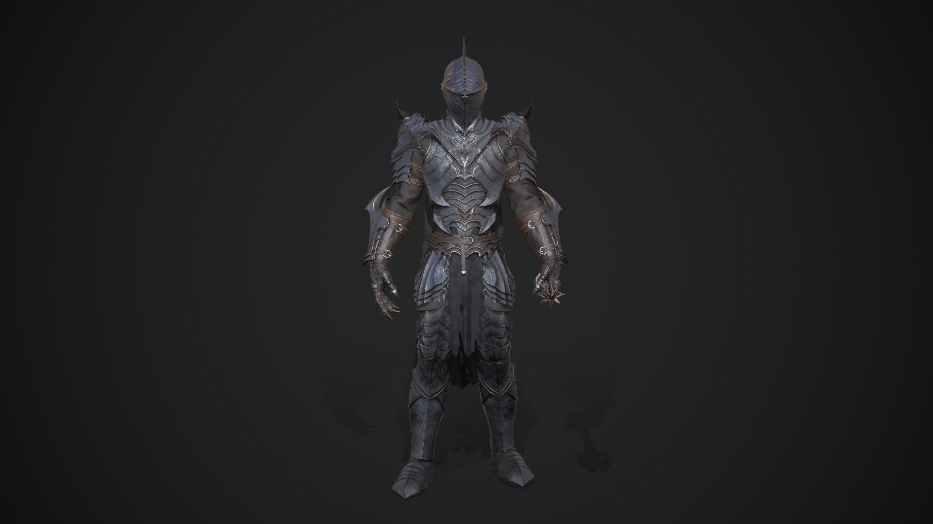 Dark Knight Low-poly 3D model_4