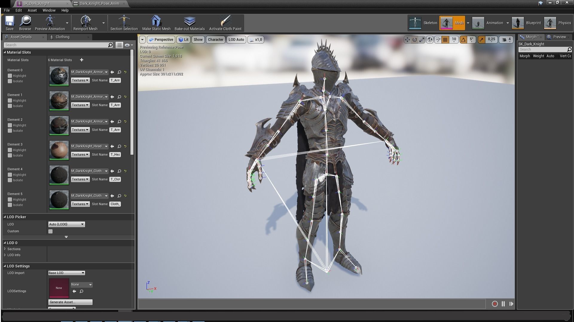 Dark Knight Low-poly 3D model_13