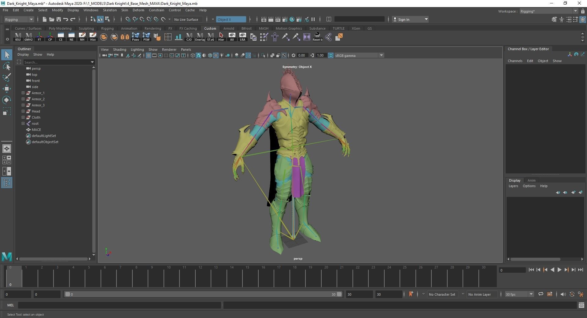 Dark Knight Low-poly 3D model_17