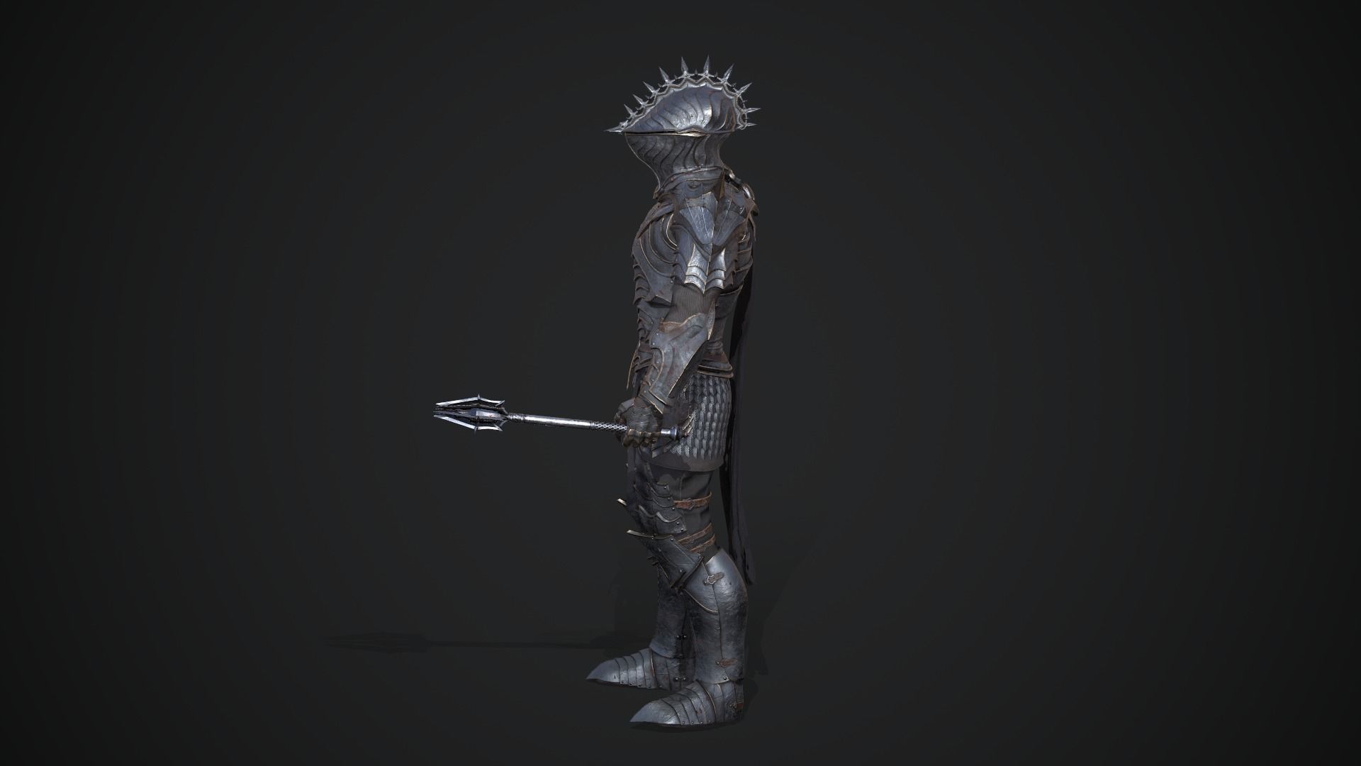Dark Knight Low-poly 3D model_5