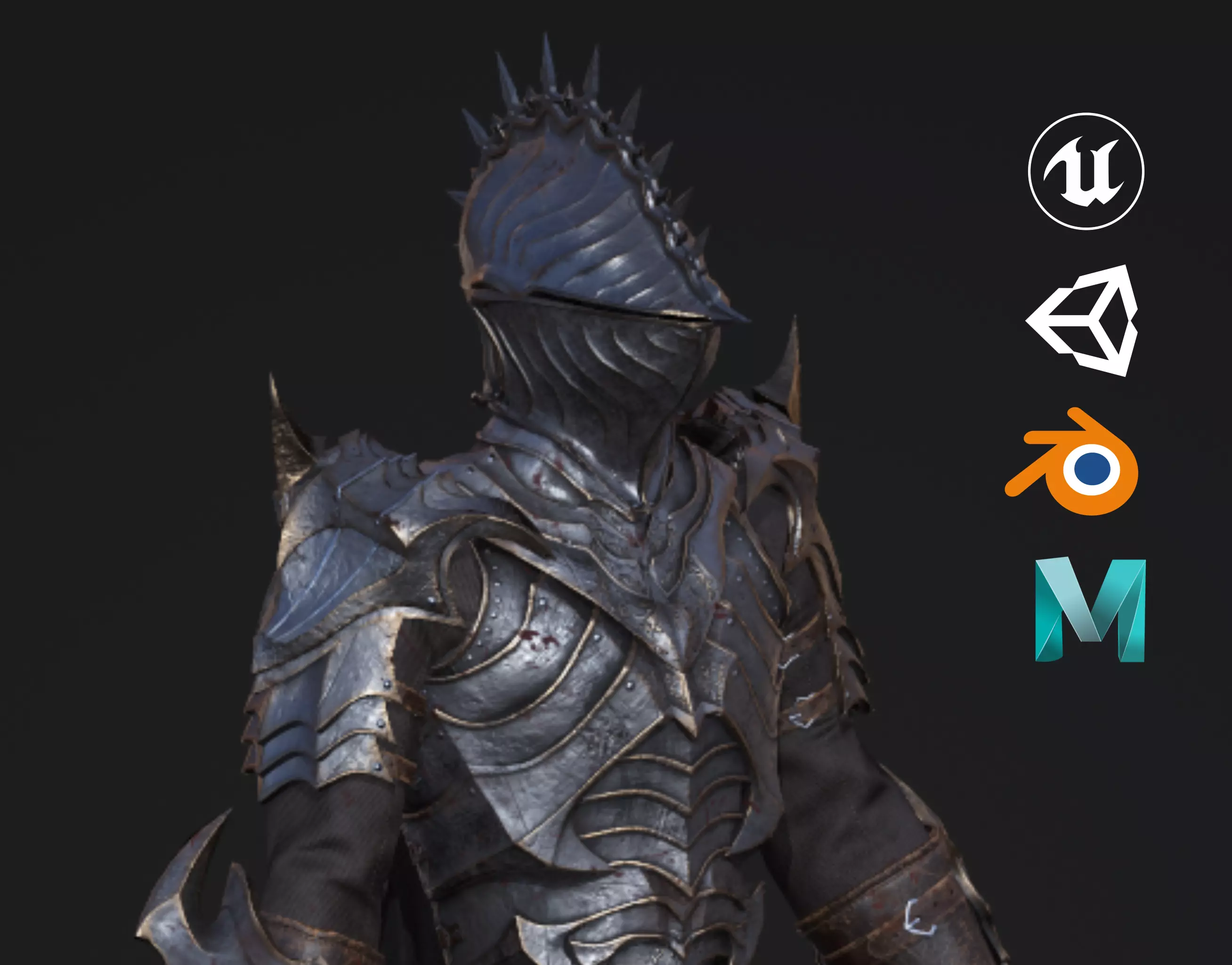 Dark Knight Low-poly 3D model_0