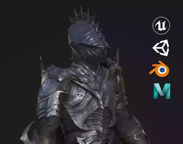 Dark Knight Low-poly 3D model