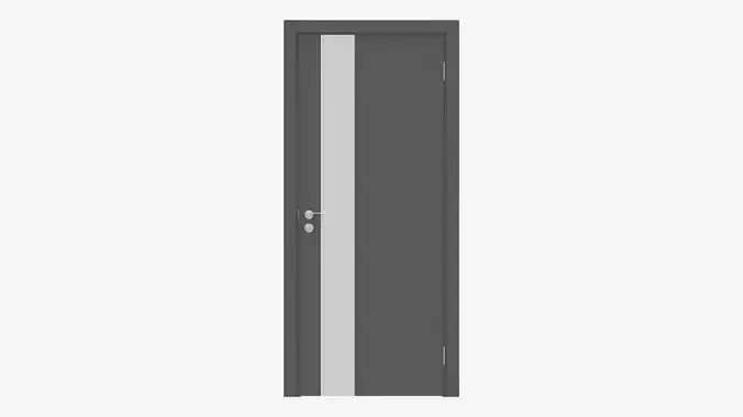 Modern Wooden Interior Door with Furniture 011 3D model