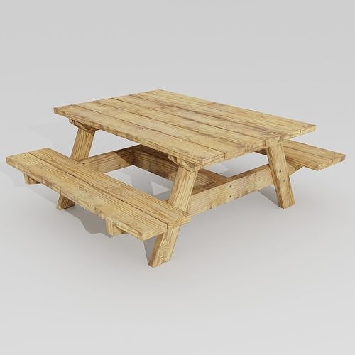 Picnic table 03 3D model