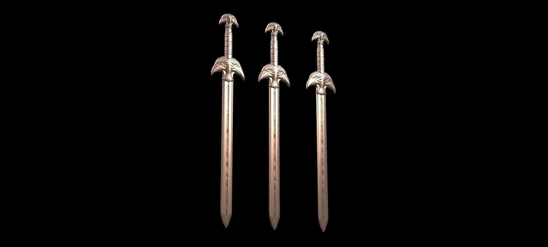 Thagner sword great sword  3D model_3