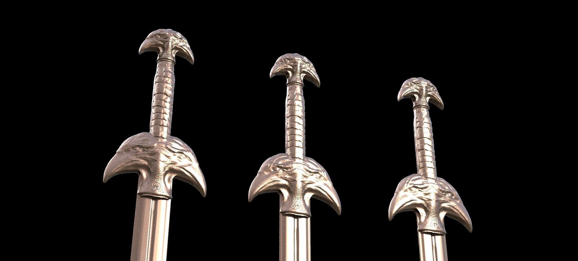 Thagner sword great sword  3D model_1
