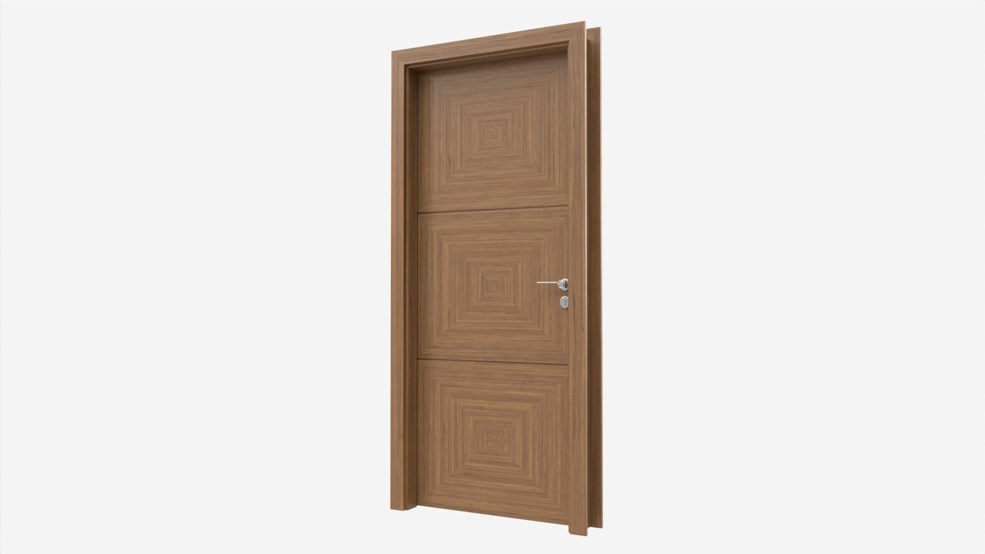 Modern Wooden Interior Door with Furniture 012 3D model_2