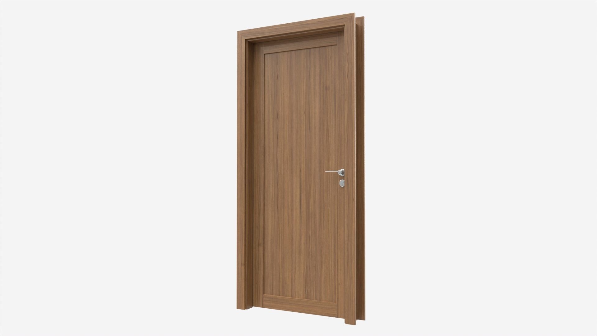 Modern Wooden Interior Door with Furniture 013 3D model_2