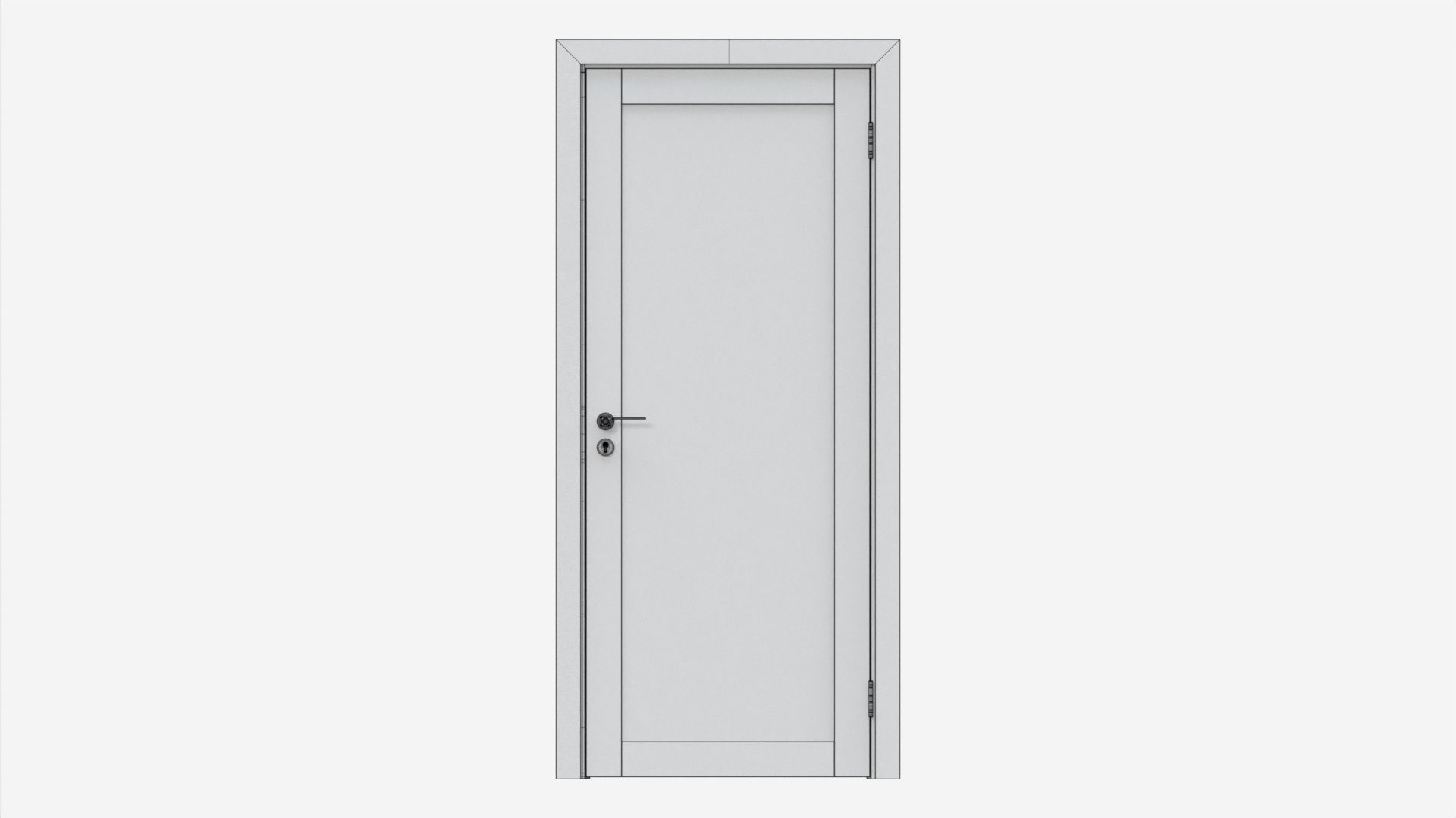 Modern Wooden Interior Door with Furniture 013 3D model_11