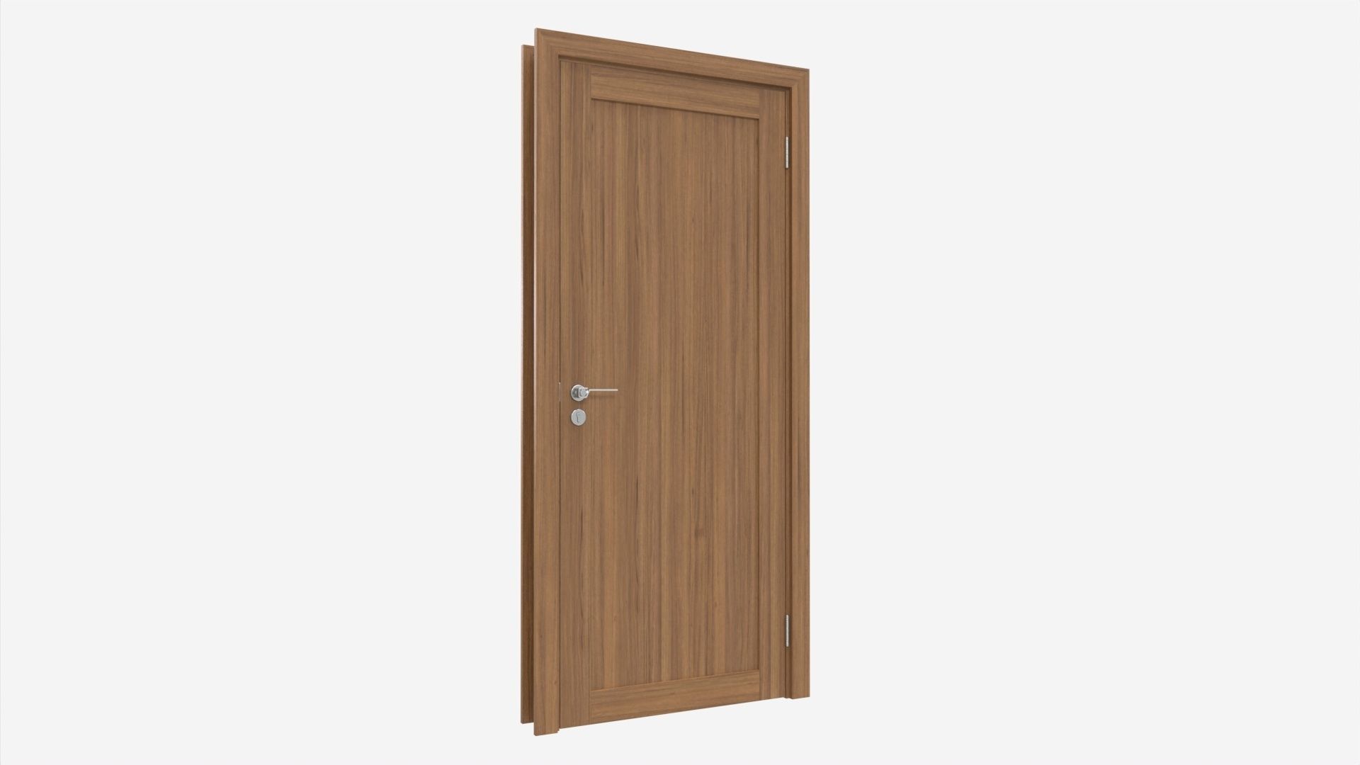 Modern Wooden Interior Door with Furniture 013 3D model_1