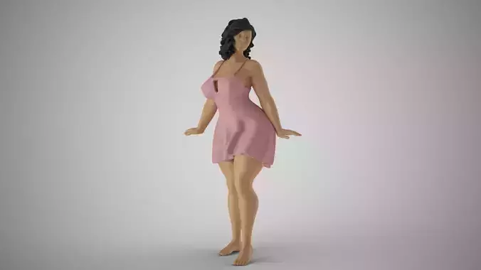 Politeness woman in dress