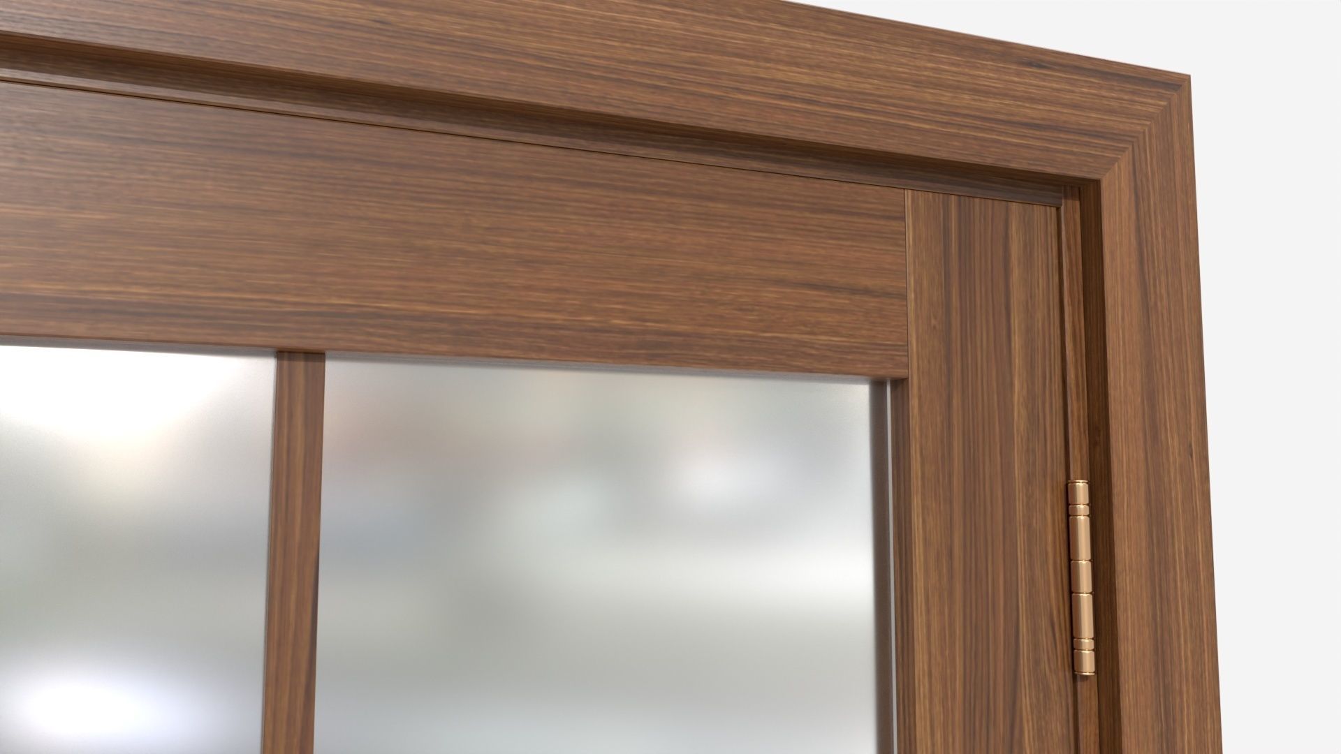 Modern Wooden Interior Door with Furniture 014 3D model_5