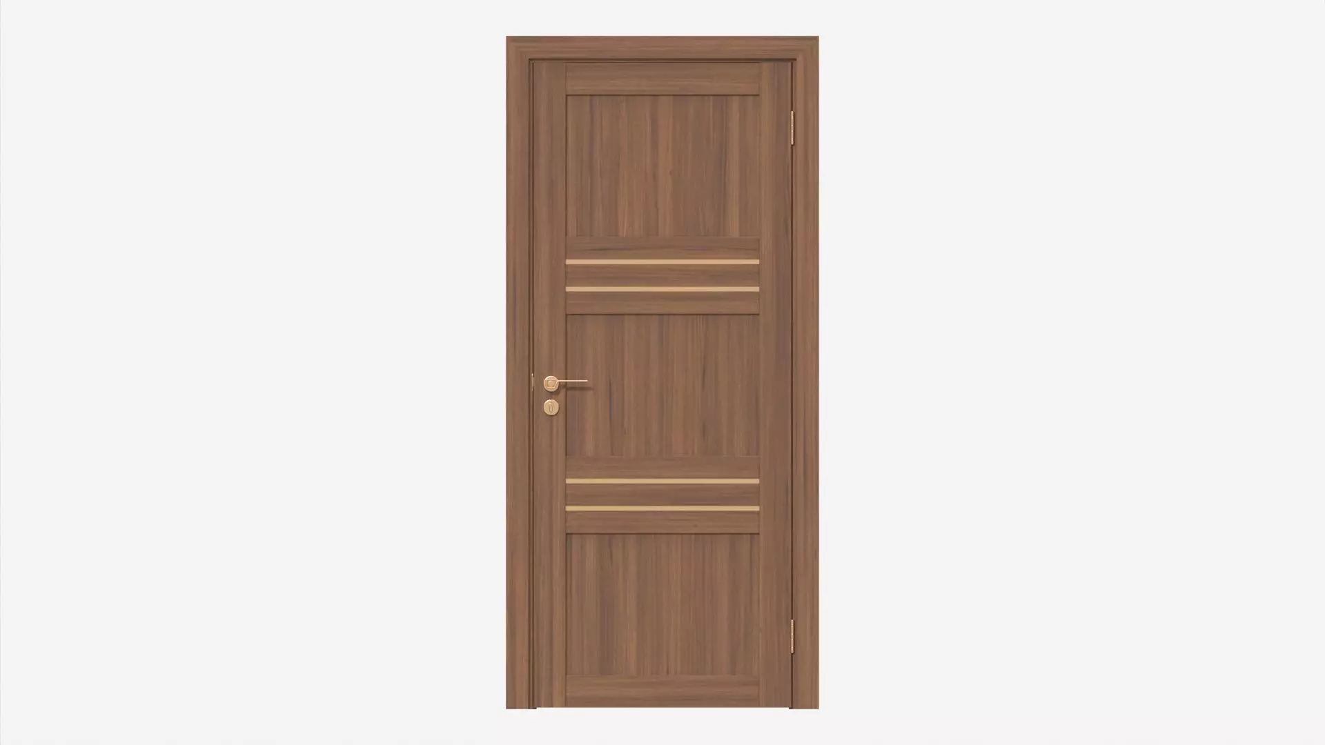 Modern Wooden Interior Door with Furniture 015 3D model_0