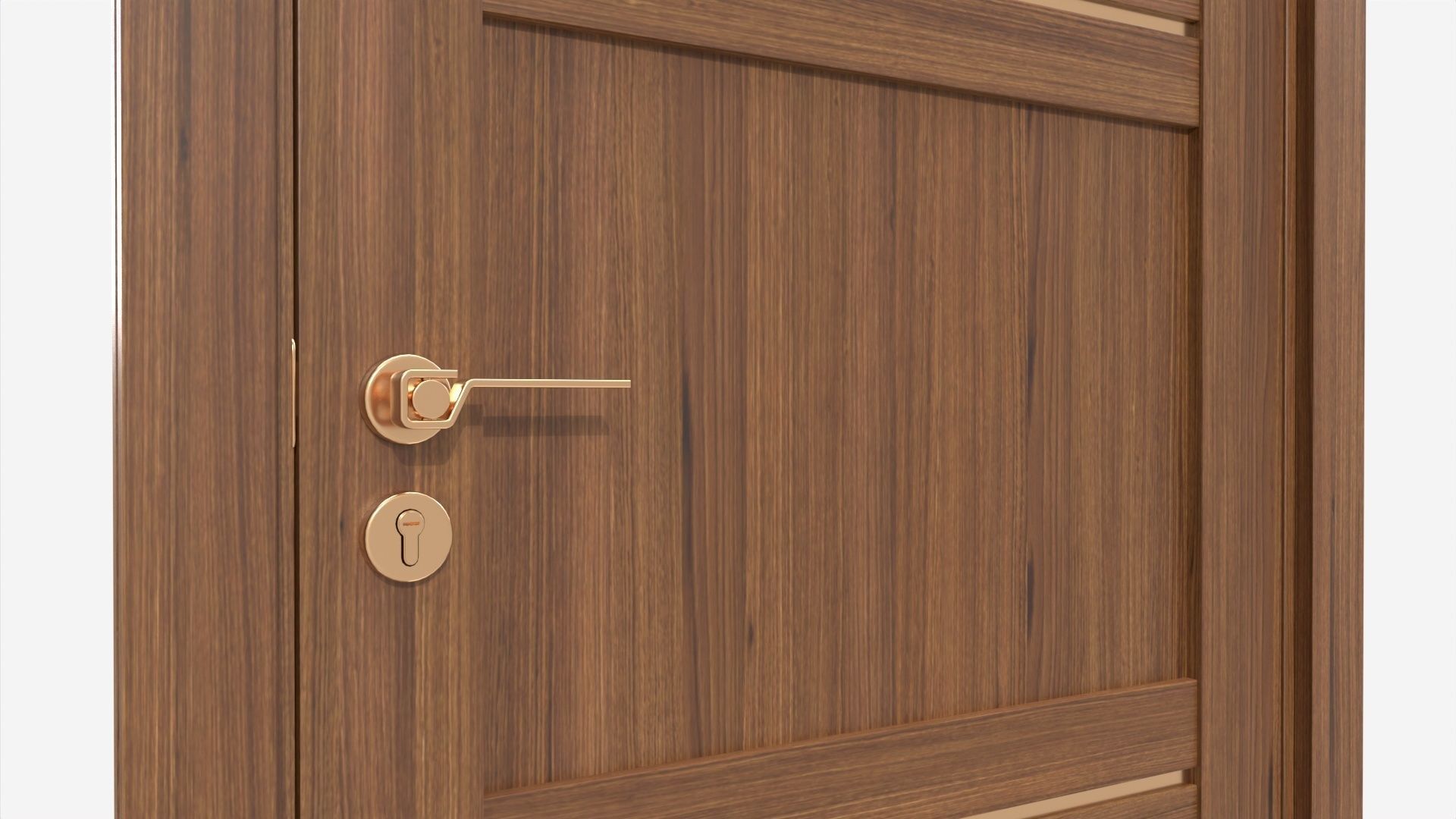Modern Wooden Interior Door with Furniture 015 3D model_3