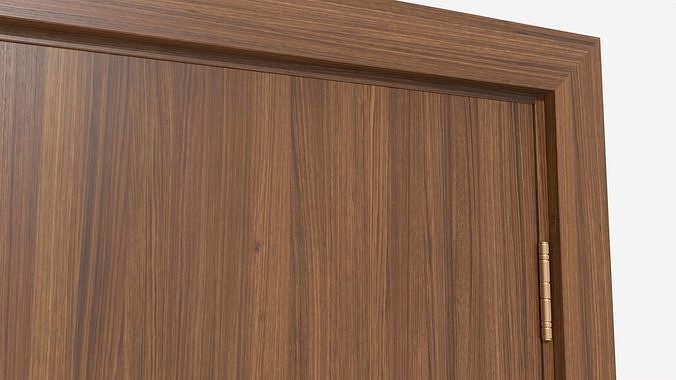 Modern Wooden Interior Door with Furniture 016 3D model 6