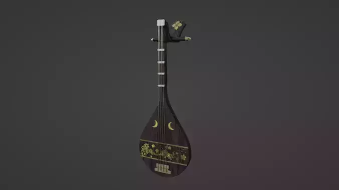 The Biwa  Low-poly 3D model