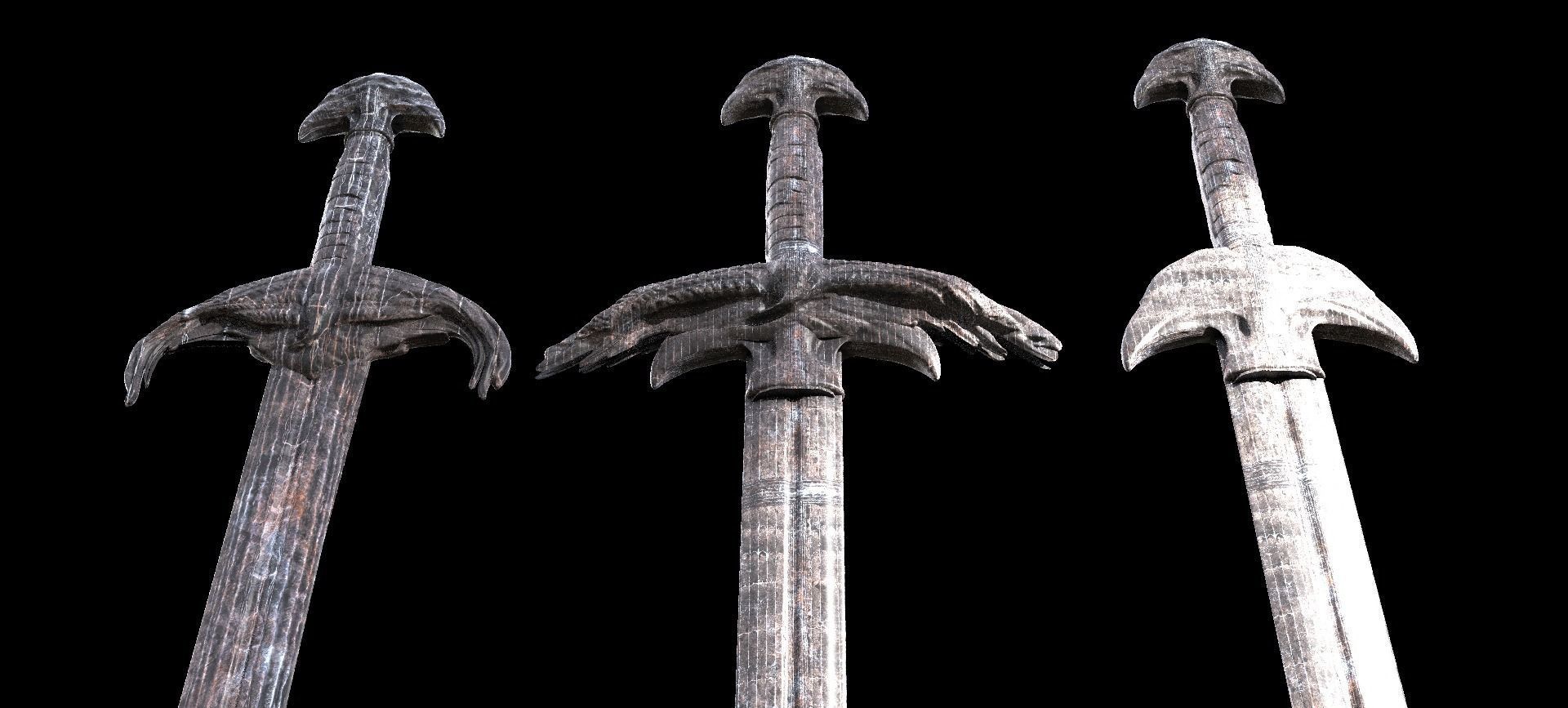 Thagner Sword collection ancient  3D model_1