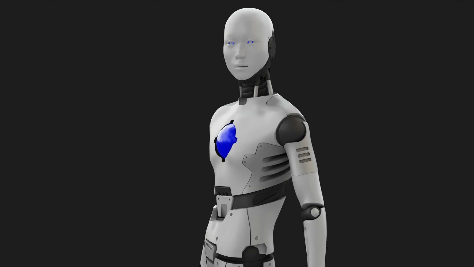 ANDROID MANO RIGGED 3D model_1
