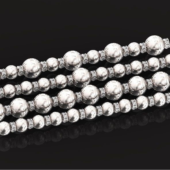 Retro heavier beads charm with ethnic vintage pattern 638 3D print model_1