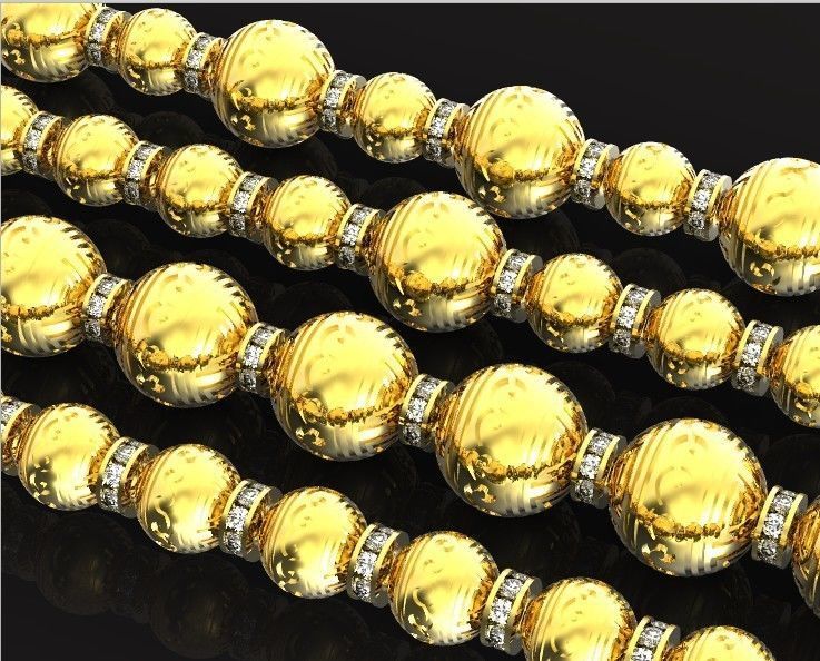 Retro heavier beads charm with ethnic vintage pattern 638 3D print model_22