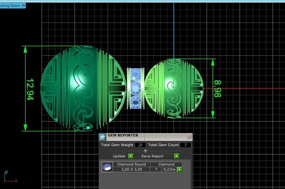 Retro heavier beads charm with ethnic vintage pattern 638 3D print model_6