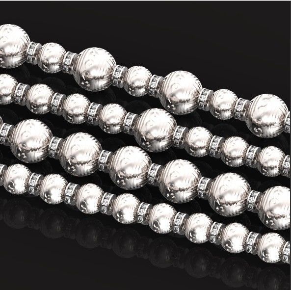 Retro heavier beads charm with ethnic vintage pattern 638 3D print model_12