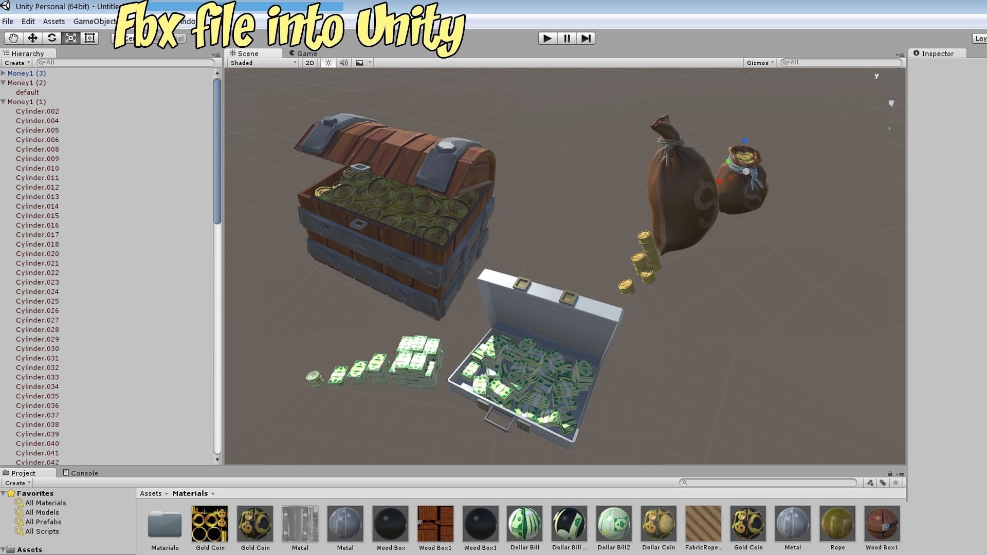 Game set of treasures low poly hand painted game ready Low-poly 3D model_14