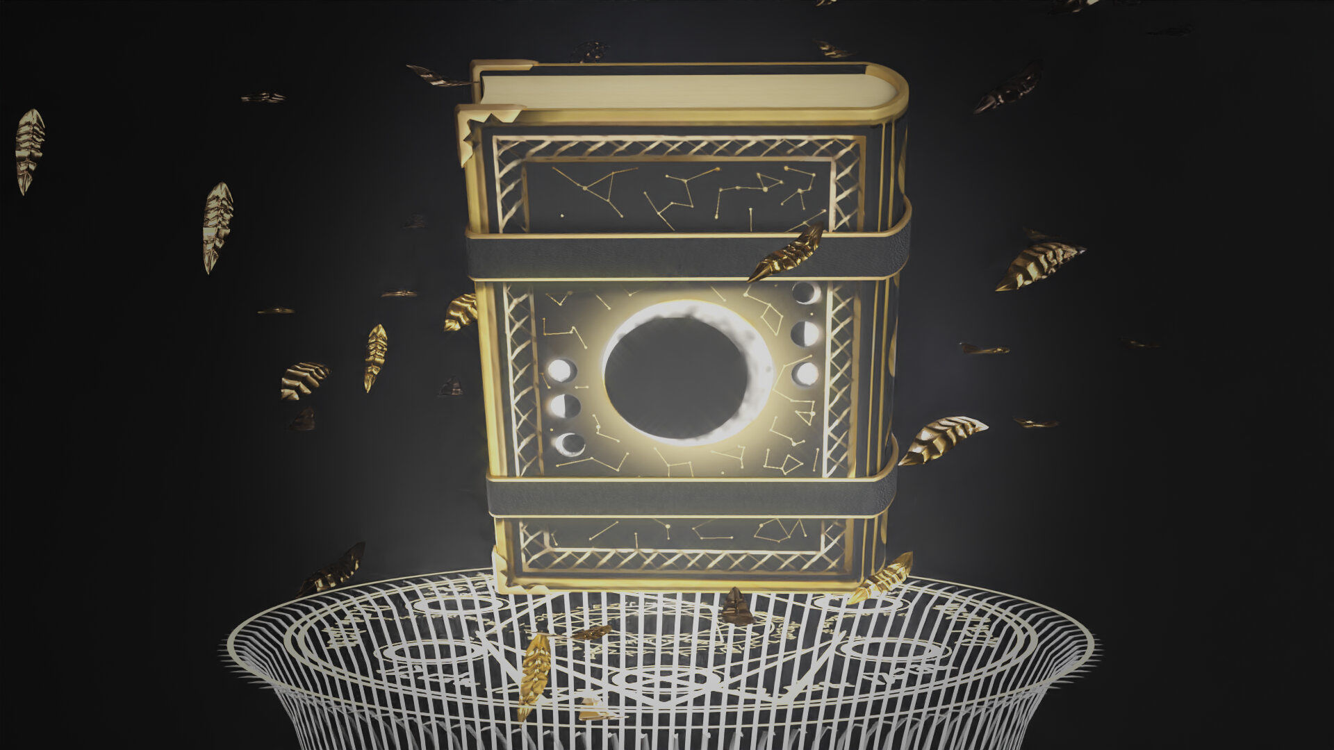 Spell Book 3D model_4