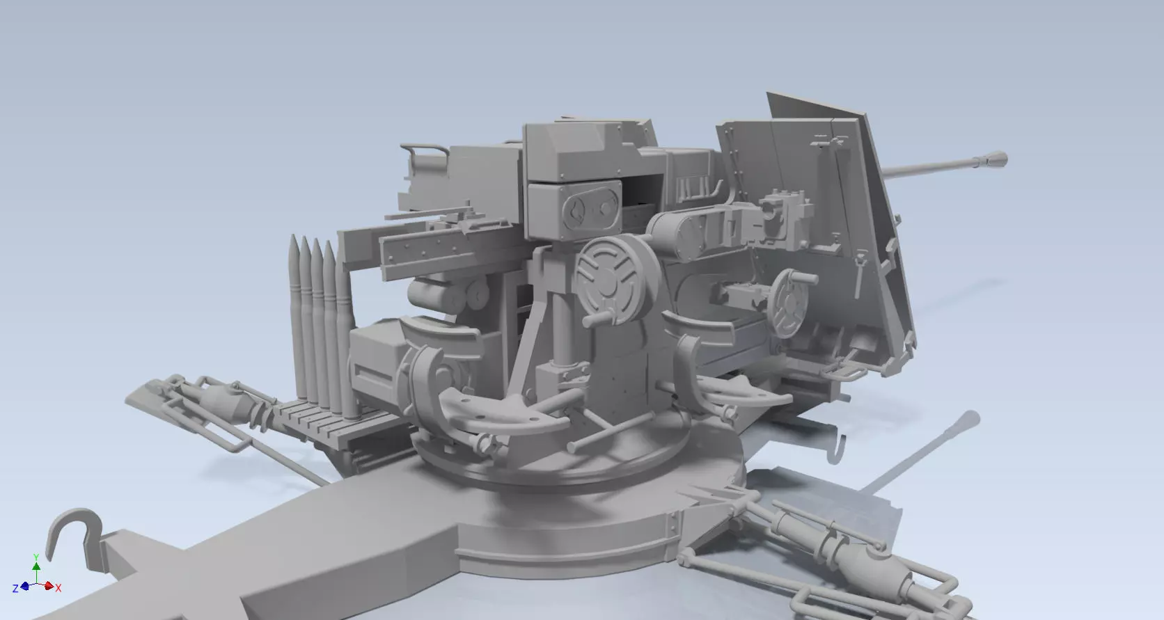 55mm FLAK VG2 GERAT 58 AUTOM FLUGABWEHRKANONE 3D model_0