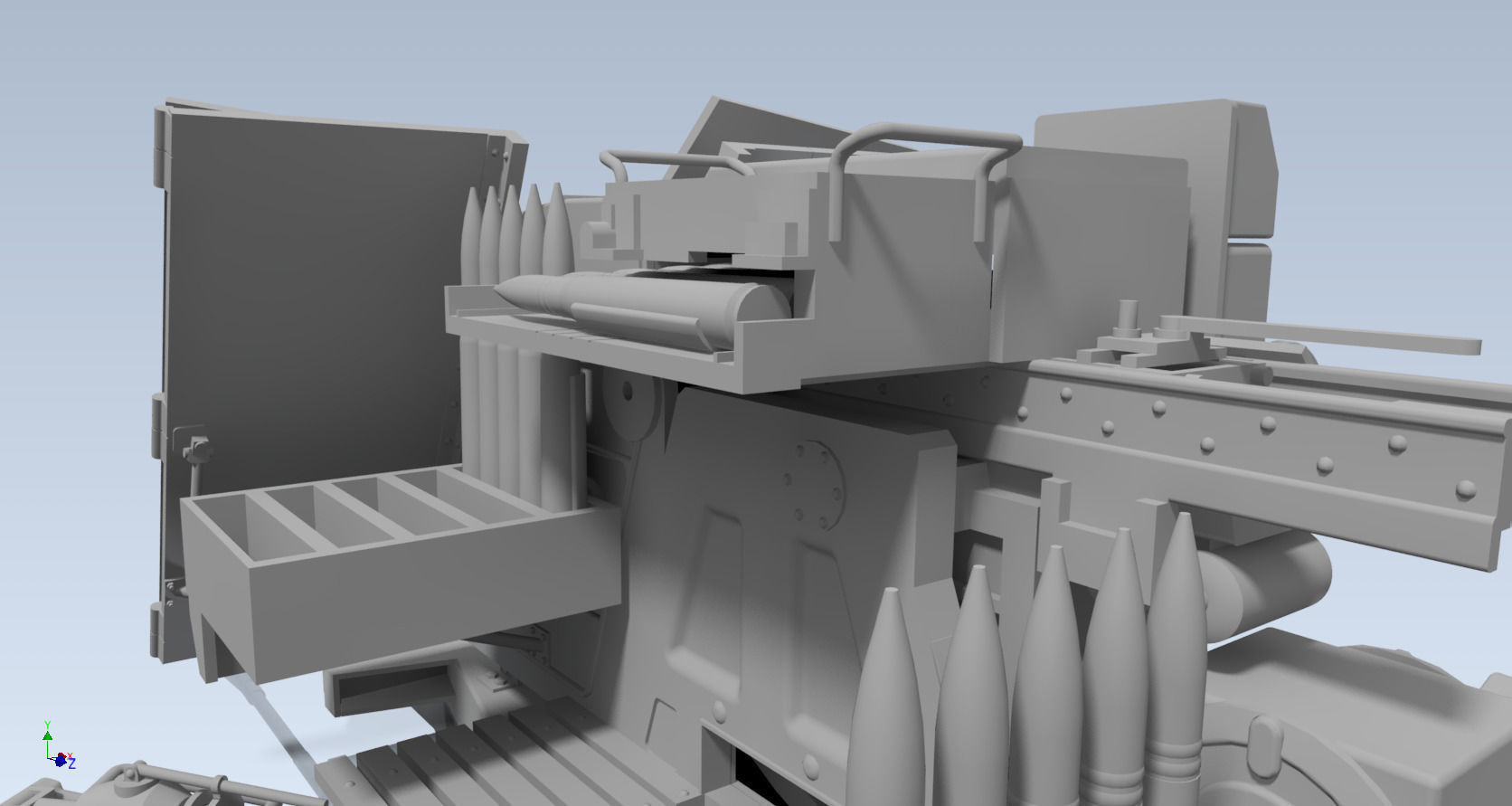55mm FLAK VG2 GERAT 58 AUTOM FLUGABWEHRKANONE 3D model_4