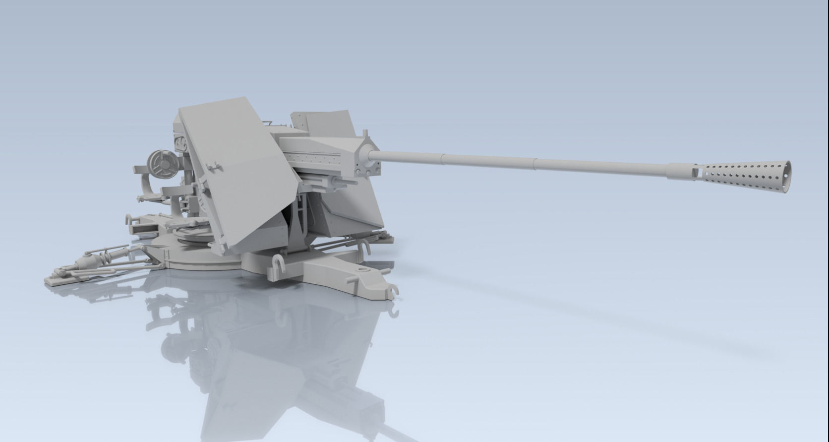 55mm FLAK VG2 GERAT 58 AUTOM FLUGABWEHRKANONE 3D model_1