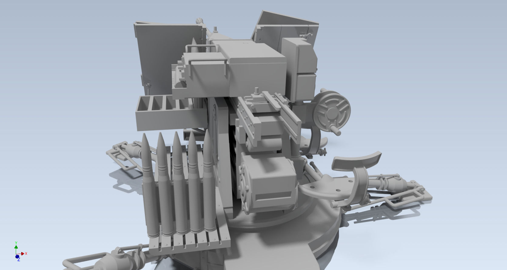 55mm FLAK VG2 GERAT 58 AUTOM FLUGABWEHRKANONE 3D model_3
